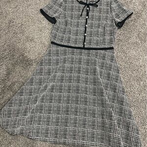 Karl Lagerfeld Monochrome Tweed Dress